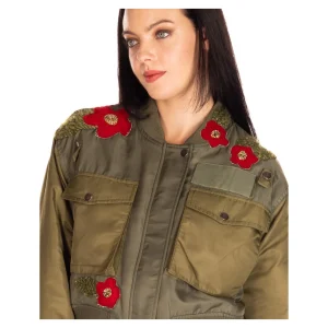BOMBER CROPPED RICAMO