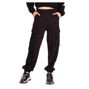 PANTALONE CON TASCONI LATERALI E STAMPA