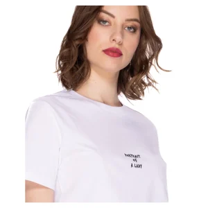 T-SHIRT SCRITTA RICAMATA